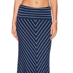 Saint Grace Chevron Maxi Skirt in Liberty & White
